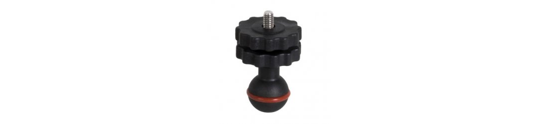  1-Inch Ball Mount with 1/4-20 UNC Male Threaded for Cameras