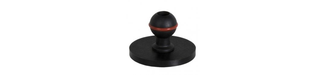 Adhesive Base Round  with 1-Inch Ball