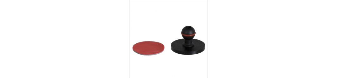 Adhesive Base Round  with 1-Inch Ball