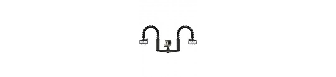 Handle M8 Female Thread with Flex Arm and Action Camera Mount for gopro Length 58 cm