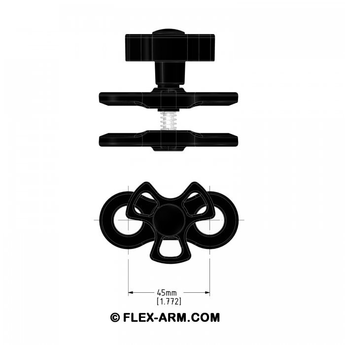 Plastic Carbon Arm Set 12-12 YS Mount Adapter