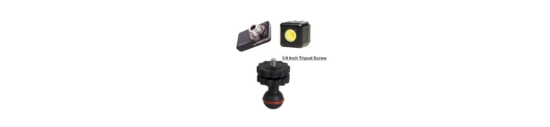 1-Inch Ball Mount with 1/4-20 UNC Male Threaded  for Cameras