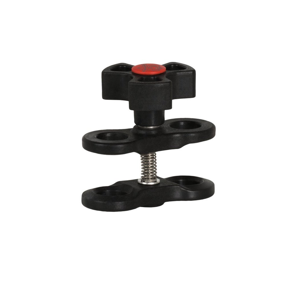 Clamp for Ball Joint Arm Systems with 1-Inch Ball Black-Red