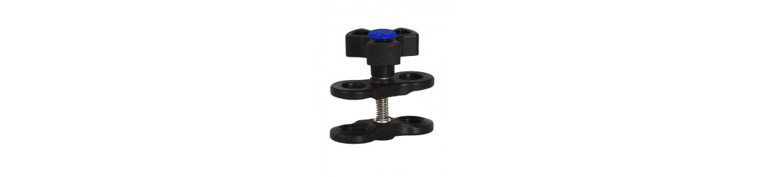 Clamp for Ball Joint Arm Systems with 1-Inch Ball Black-Blue
