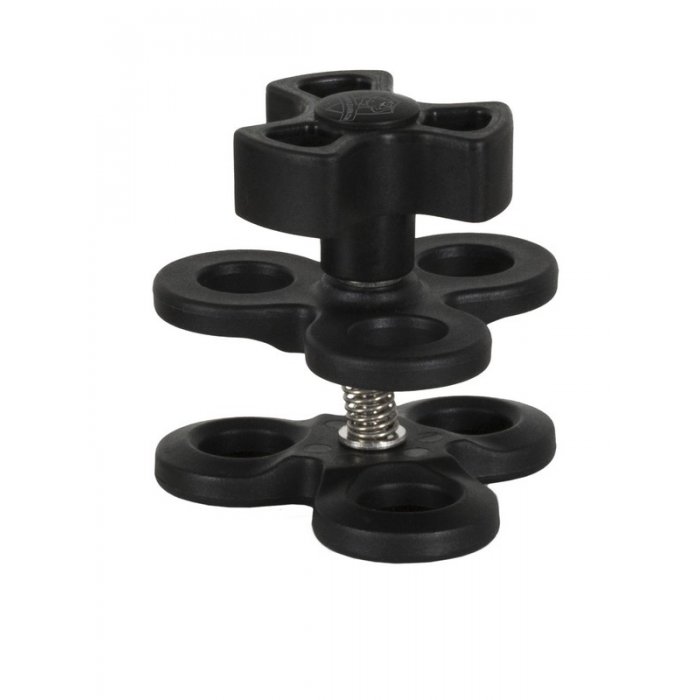 Pince de Serrage 3 Voies pour Boules 25 mm Noire