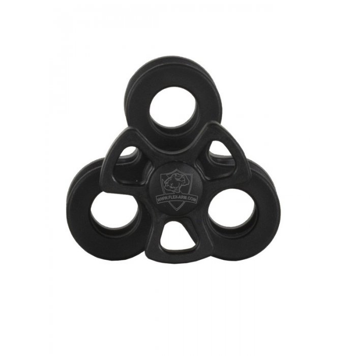 1-inch Triple Ball Clamp Black