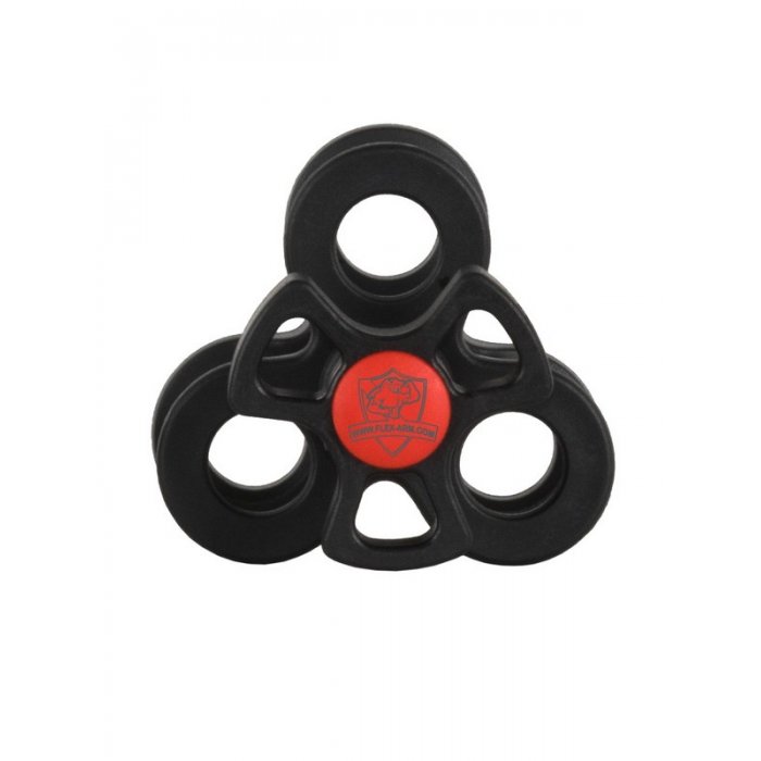 1-inch Triple Ball Clamp Black-Red