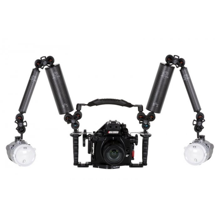 1-inch Triple Ball Clamp Black-Red