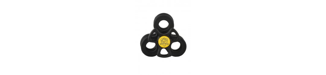 1-inch Triple Ball Clamp Black-Yellow