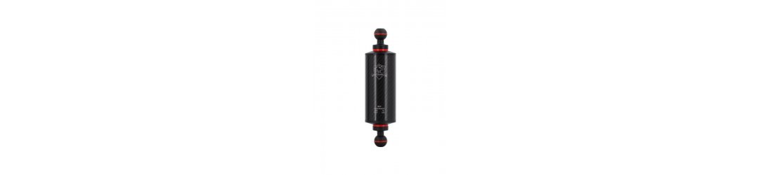 Bras Flottant en Fibre de Carbone 60 mm avec Rotule 25 mm Long 20 cm Flottabilité 250 g