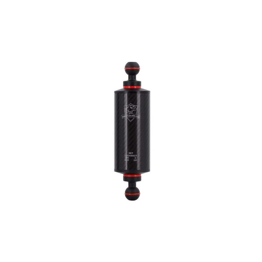 Bras Flottant en Fibre de Carbone 60 mm avec Rotule 25 mm Long 20 cm Flottabilité 250 g
