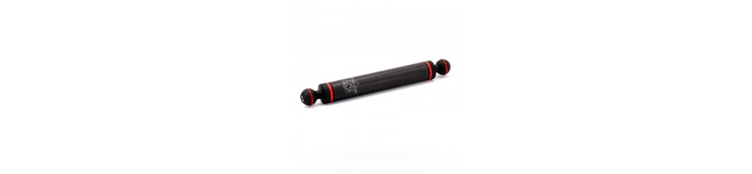 CARBON FIBER ARM 30 MM WITH DOUBLE 1-INCH BALL LENGTH 34 CM BUOYANCY 85 G