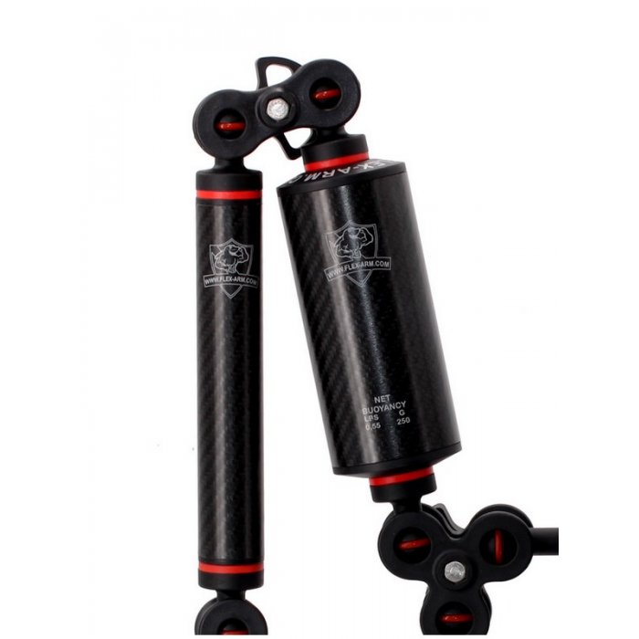 CARBON FIBER ARM 30 MM WITH DOUBLE 1-INCH BALL LENGTH 34 CM BUOYANCY 85 G