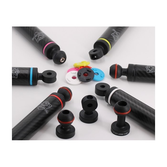 CARBON FIBER ARM 30 MM WITH 1-INCH BALL AND YS MOUNT LENGTH 18 CM BUOYANCY 0 G