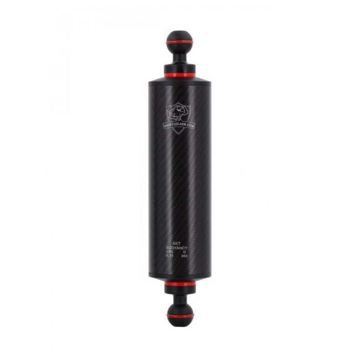 Bras Flottant en Fibre de Carbone 60 mm avec Rotule 25 mm Long 25 cm Flottabilité 360 g
