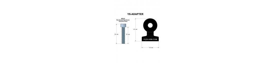 YS MOUNT  WITH M6 THREAD for Carbon Fiber Arms 