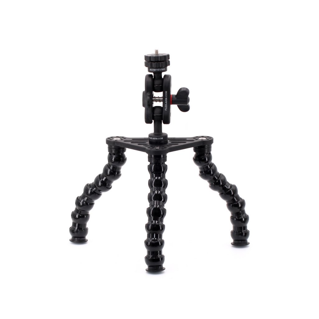 Trépied sous-marin avec bras flexible et rotule de 25 mm et vis 1/4 pour caméra