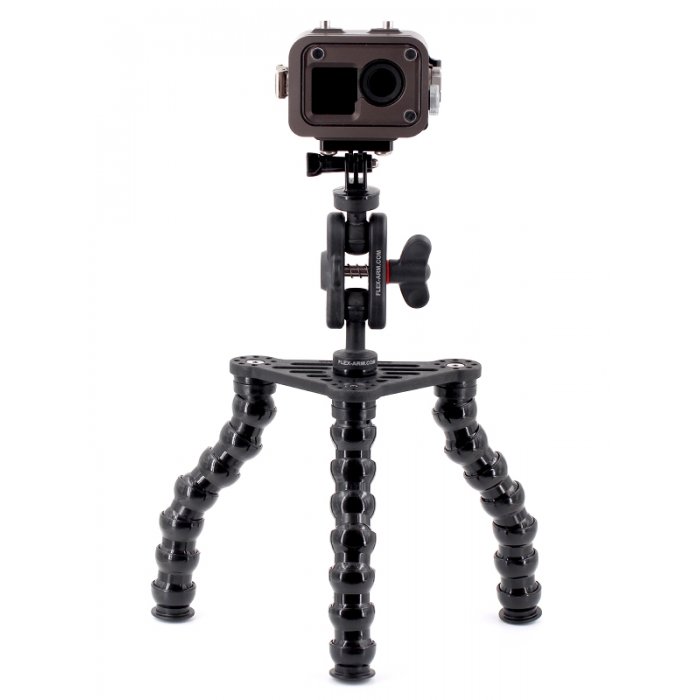 UNDERWATER TRIPOD WITH FLEXARM AND  1/4-20 UNC MALE THREADED  FOR CAMERAS