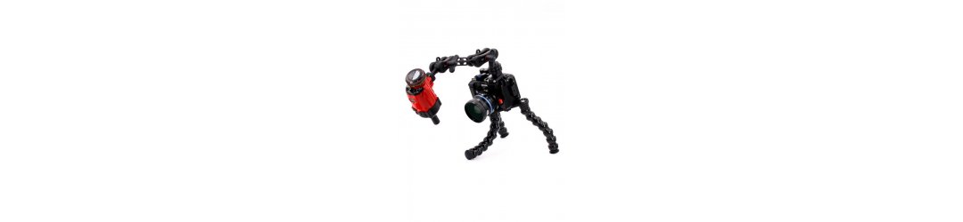 UNDERWATER TRIPOD WITH FLEXARM AND 1/4-20 UNC MALE THREADED FOR CAMERAS - PRO