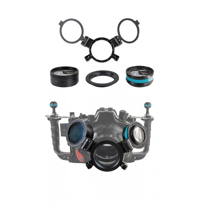 Double Flip Lens Holder for M67 threaded 