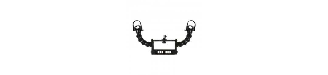 Maniglia Goodman con Bracci Flessibili 3/4 Terminale Supporto Torce e Adattatore Action Cam Compatibile GoPro