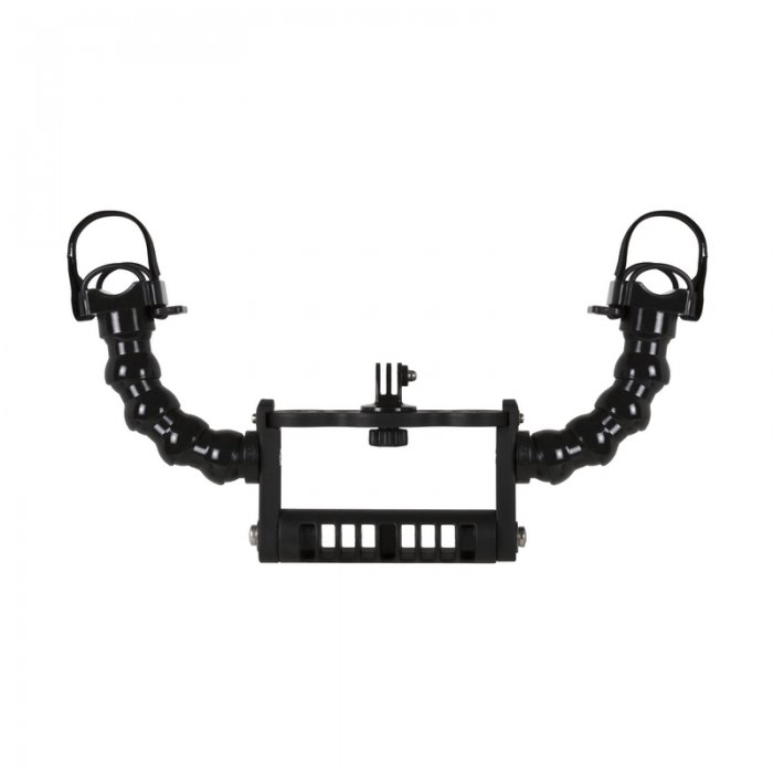 Maniglia Goodman con Bracci Flessibili 3/4 Terminale Supporto Torce e Adattatore Action Cam Compatibile GoPro