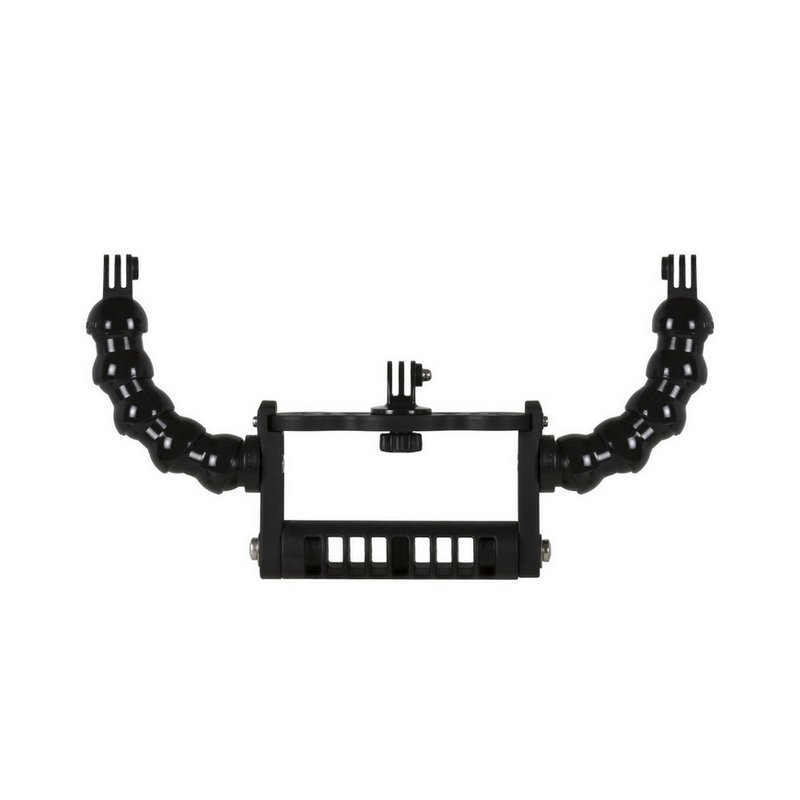 Maniglia Goodman con Bracci Flessibili 3/4 Terminale Supporto Torce Tipo Qudos e Adattatore Action Cam  GoPro