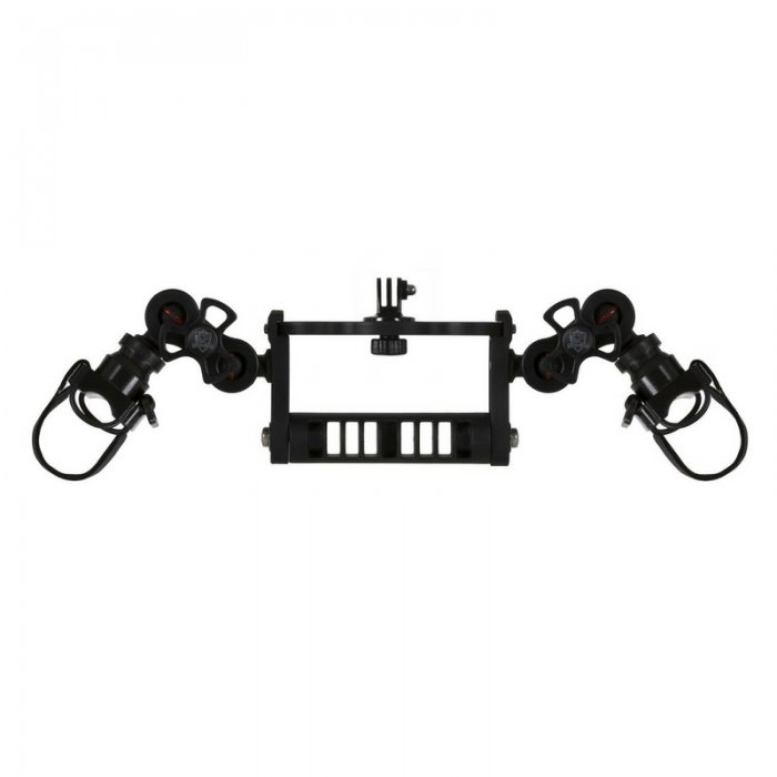 Poignée Goodman avec Rotule de 25 mm Pince de Serrage et Supports Lampes Adaptateur pour Caméra GoPro