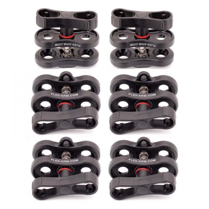 6 Pcs Clamp Evo 45 Set For Ball Joint Arm Systems