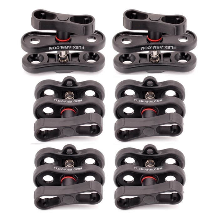 6 Pcs Clamp Evo45-65 Set For Ball Joint Arm Systems
