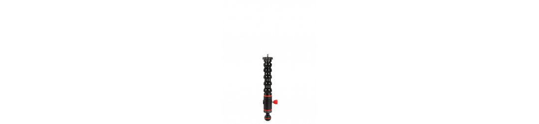 Braccetto Flessibile Quick Release Sgancio Rapido Sfera 25 mm Terminale Filetto Maschio 1/4-20 UNC con Ghiera Lung 23 cm