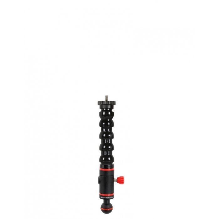 Braccetto Flessibile Quick Release Sgancio Rapido Sfera 25 mm Terminale Filetto Maschio 1/4-20 UNC con Ghiera Lung 23 cm
