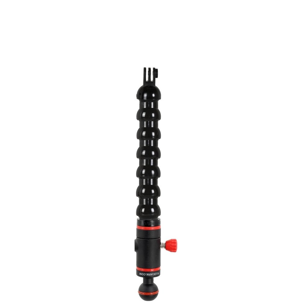Braccio Flessibile Quick Release Sgancio Rapido con Sfera 25 mm e Supporto Action Cam per GoPro Lung 29 cm