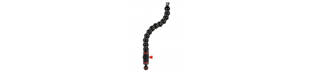 Braccio Flessibile Quick Release Sgancio Rapido con Sfera 25 mm e Supporto Action Cam per GoPro Lung 44 cm
