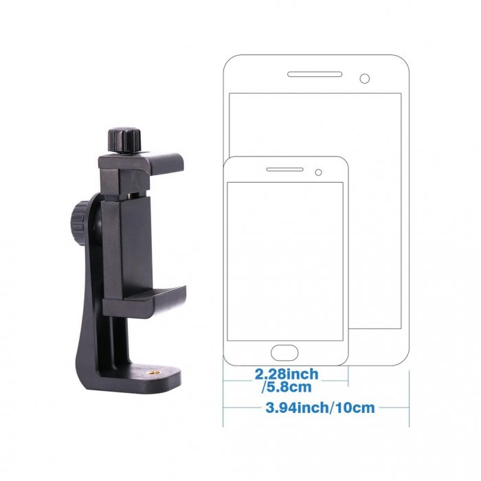 Supporto Universale Per Telefono Con Attacco Treppiede: Clip Regolabile Con Rotazione 360° E Vite 1/4 Per Foto, Selfie E Vlog