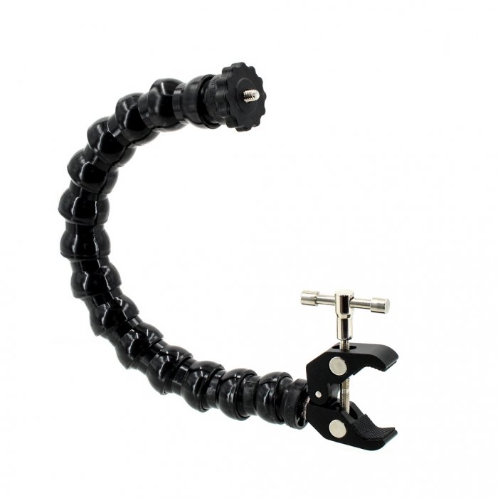 Brazo Flexible de 3/4 12 Segmentos con Mini Abrazadera y 1/4 Tornillo para Cámaras