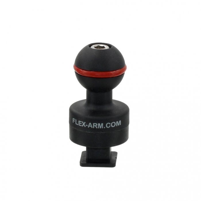 Cold Shoe Kugeladapter 25 mm für Unterwassergehäuse - Kurze Kugel