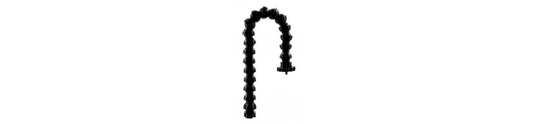 1/2 Flexible Arm Gooseneck With 1/4 Female Threaded Bolt and 1/4 Tripod Screw with Flange Disc Female Thread 38 cm