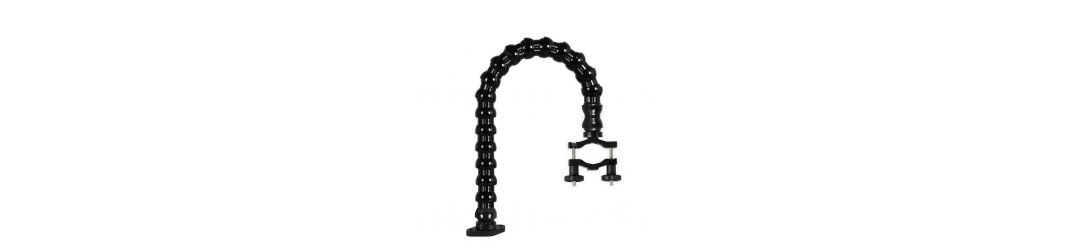 Flexible Arm with Pipe Clamp and Plate Diamond AMPS - 45 cm
