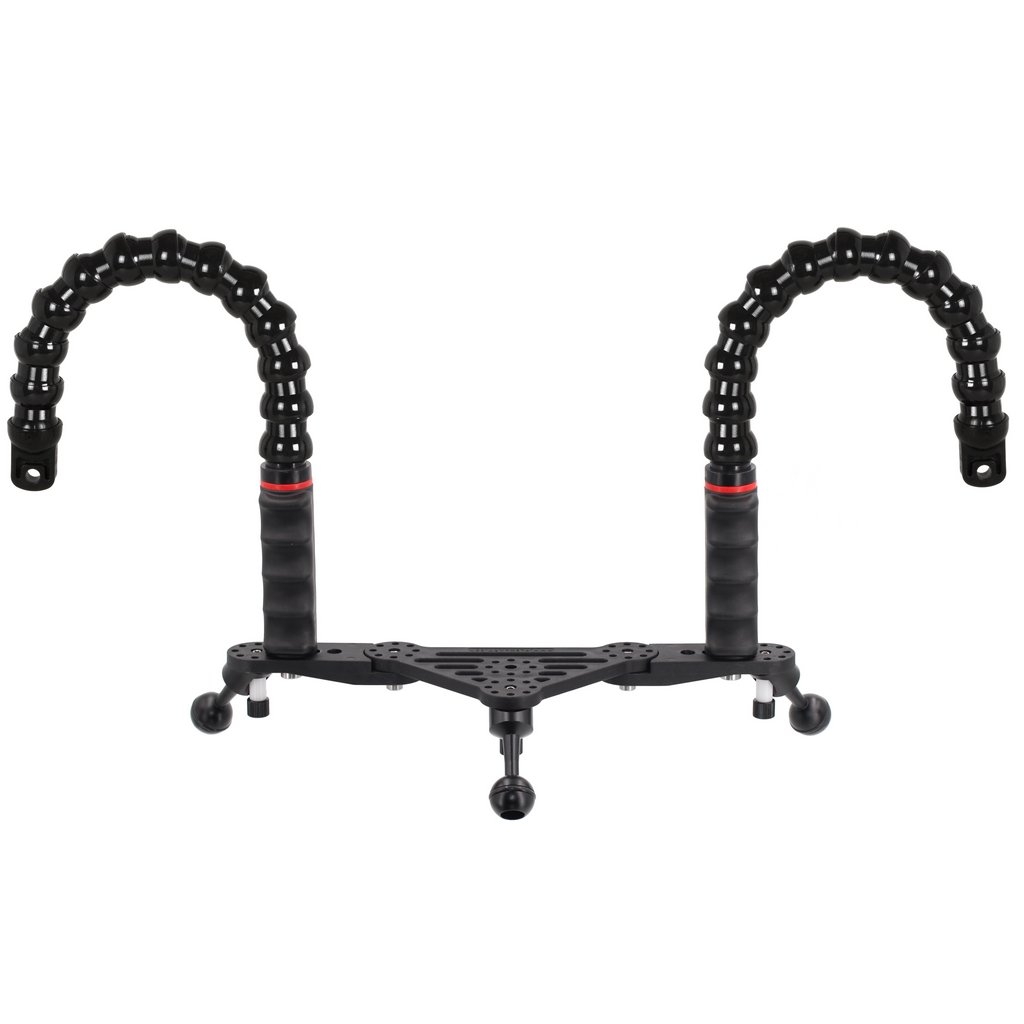 Modulare Unterwasserschiene mit Handgriffe und Flexarm mit YS Adapter