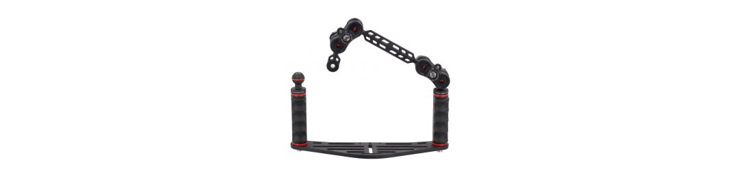 Pletina para Carcasas Submarinas con Doble Puño Bola 25 mm y Brazo Terminación Ys