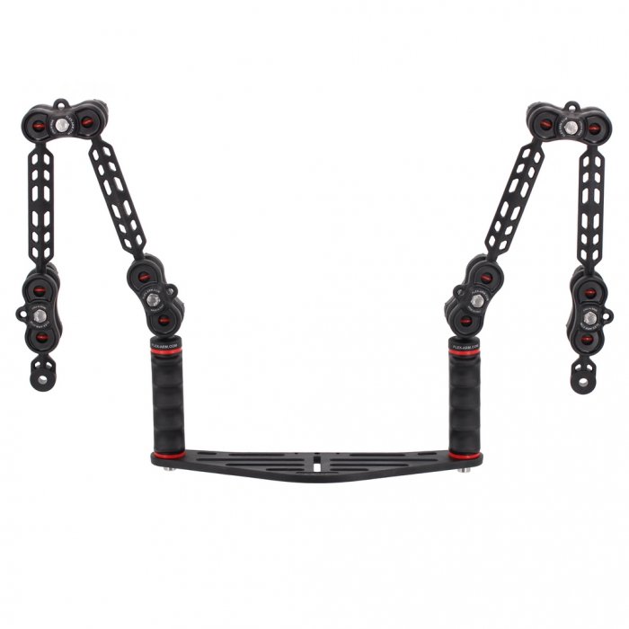 Pletina para Carcasas Submarinas con Doble Puño Bola 25 mm Brazos y con Kit Terminación YS