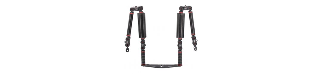 Pletina para Carcasas Kit Brazos Flotantes Carbono y Terminación YS Carbon Evo Pack