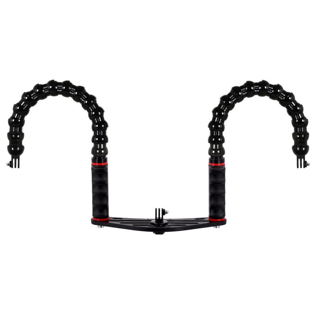 Staffa Subacquea Action Cam Impugnature Bracci Flessibili Terminale Qudos