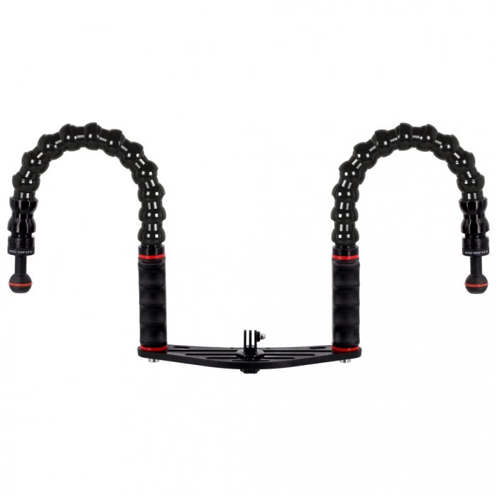 Staffa Subacquea Action Cam Impugnature Bracci Flessibili Terminale Sfera 25 mm