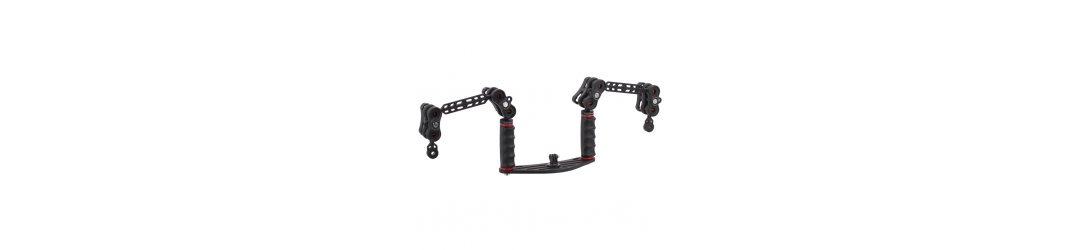 Unterwasser Tray Schiene für Action-Kameras GoPro mit Plastic Carbon Arme and YS-Adapter