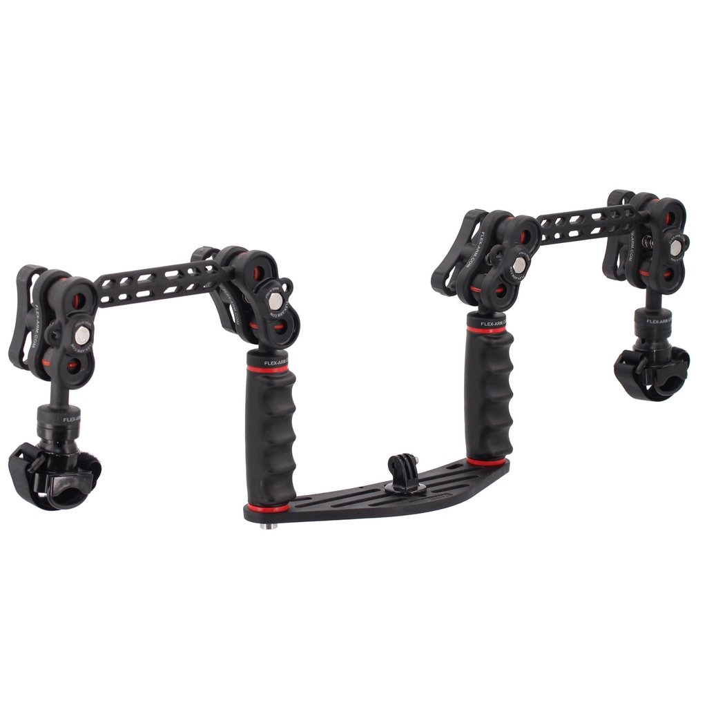 Pack Platine avec Bras en Plastic Carbone et Supports Lampe pour Action Caméra GoPro