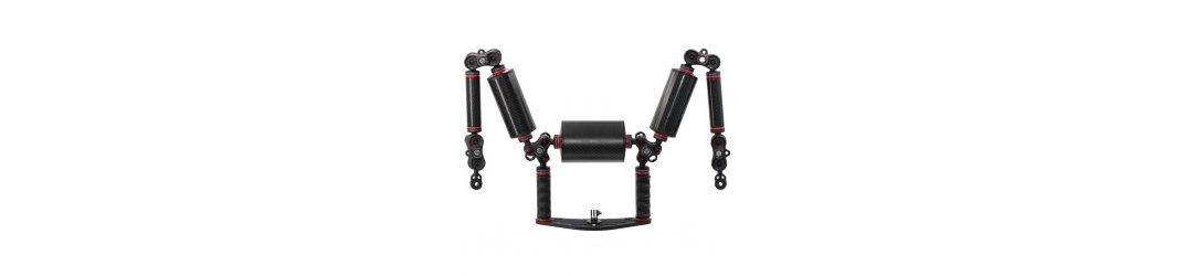 Staffa Subacquea Action Cam GoPro Braccio Galleggiante in Fibra di carbonio e Terminali YS Pro