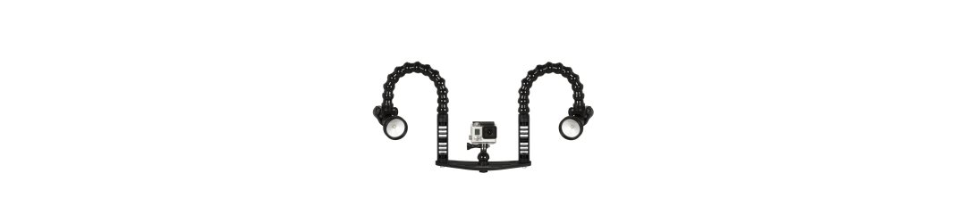 Handle with Flex Arm and Universal Light Adapter with Base Mount M8 Female Thread Length 57 cm