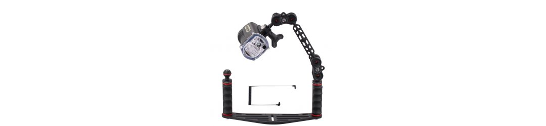 Pack Pletina Carcasas Submarinas con Flash Sea and Sea YS-01 y Cable Fibra Óptica